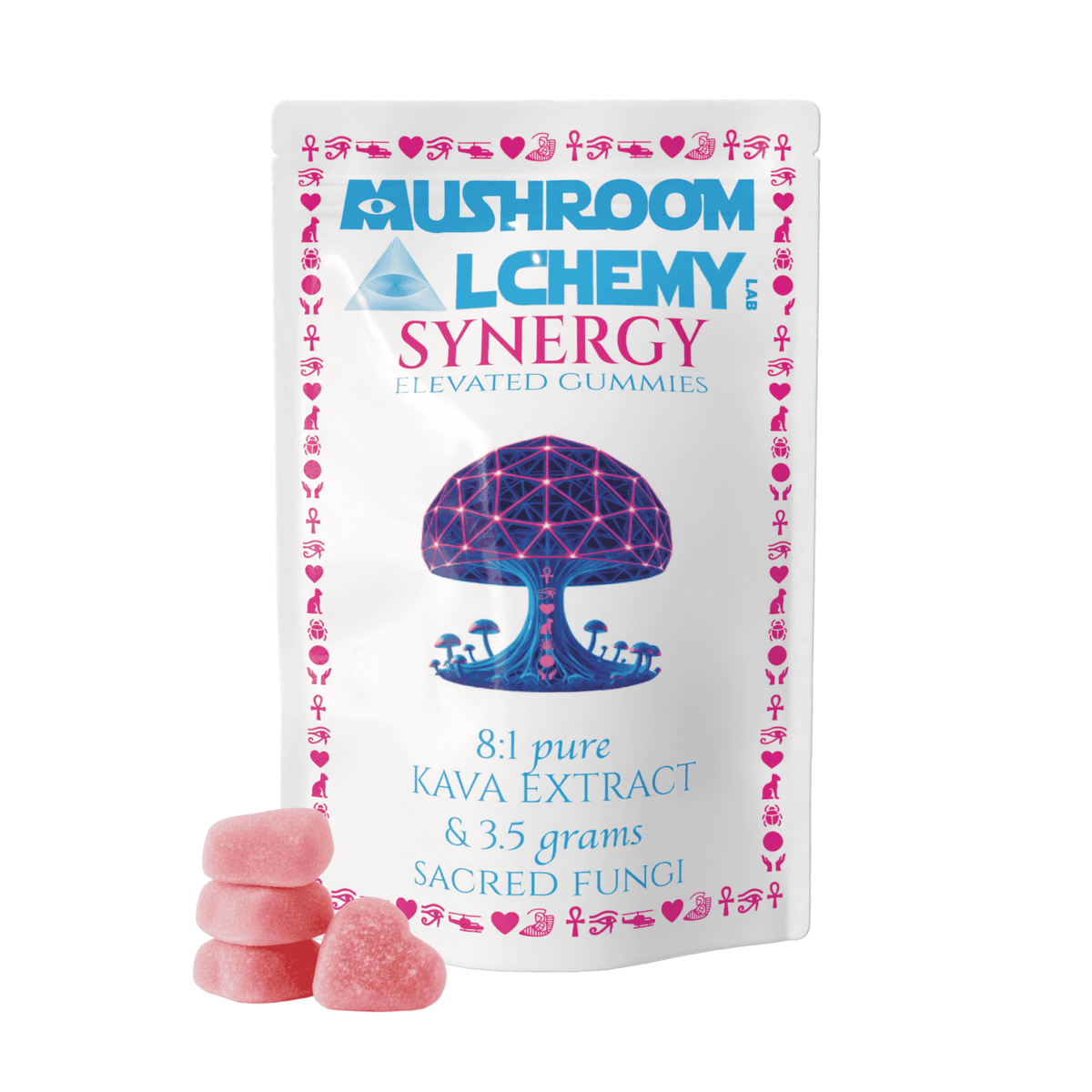 Synergy Strawberry Vegan Mushroom Kava Gummies